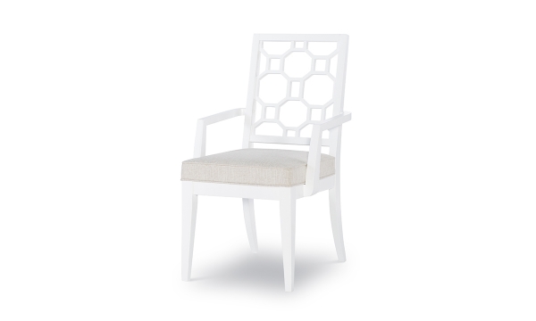 Picture of Rachael Ray Chelsea White Lattice Arm Chair