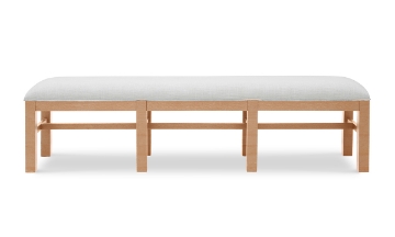 Picture of Trisha Todays Traditions White Upholstered Side Bench