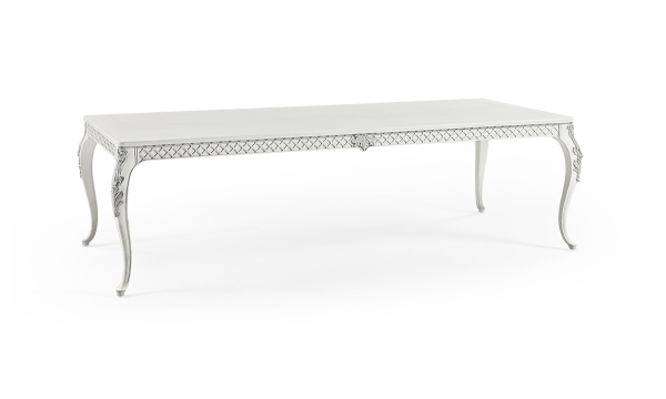 Picture of Inversion White 100" Lattice Leg Dining Table
