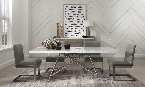 Picture of Coral Gray Marble 5-Piece Dining Set