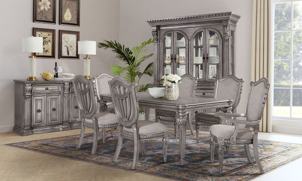 Picture of Carnegie Manor Platinum 5-Piece Leg Dining Set