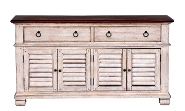 Picture of Belmont Antique Linen 4-Door Buffet
