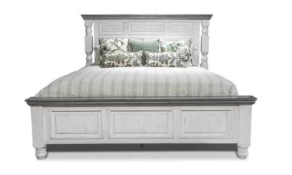 Picture of Sage White King Panel Bed