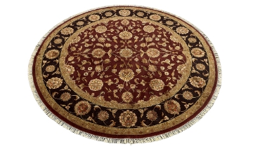 Picture of Wool and Silk Brown 10x10 Rug