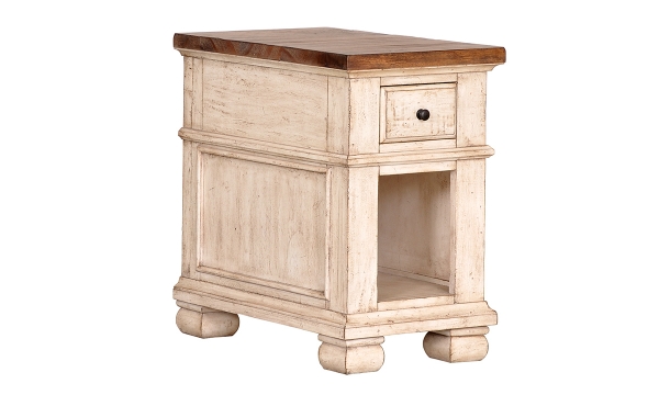 Picture of Belmont Antique Linen 1-Drawer Chairside Table